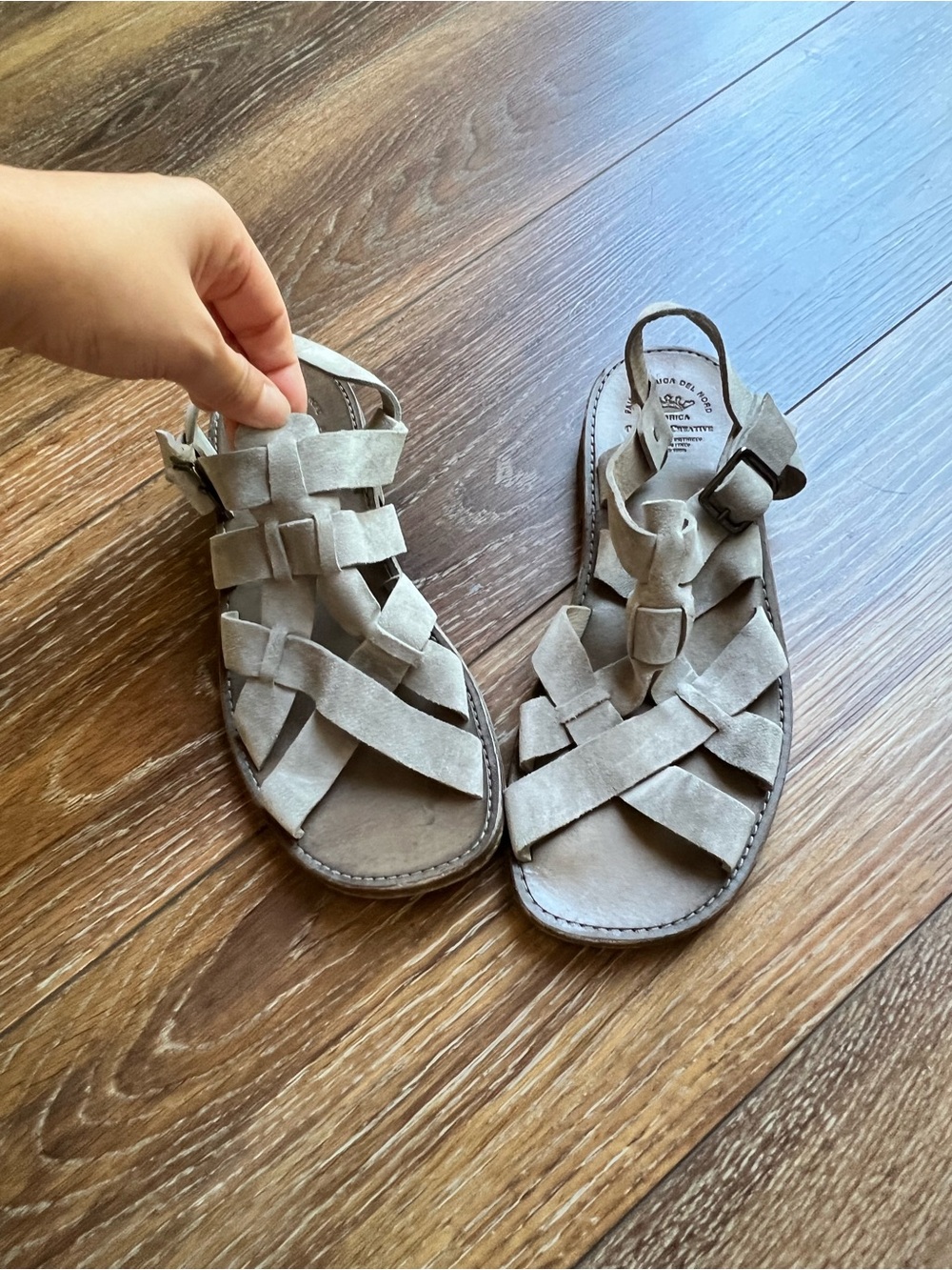 Officine Creative Fisherman Sandals Suede Leather Made In Italy EU 37.5 - Picture 2 of 10